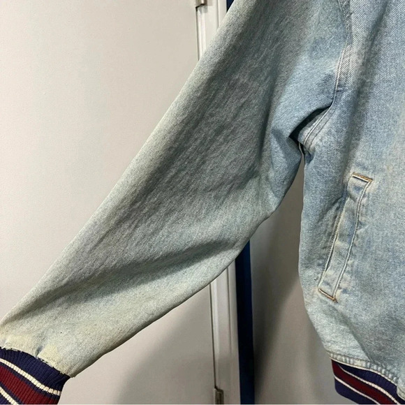 Vintage U.M. B-54 Equipment VTG Men's Denim Varsity Jacket Size Medium - Picture 8 of 16